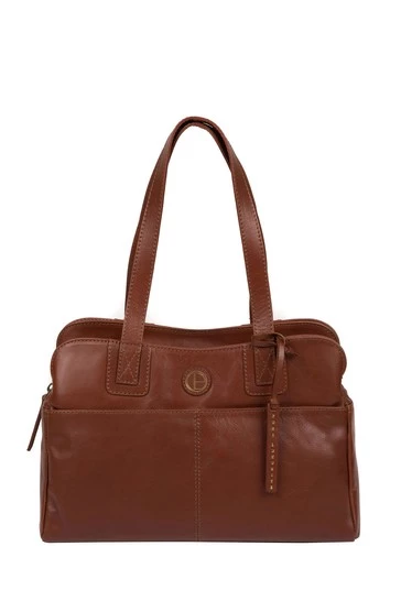 Pure Luxuries London Beacon Leather Handbag Vintage Cognac 7 Pure Luxuries London Beacon Leather Handbag Vintage Cognac - Image 5