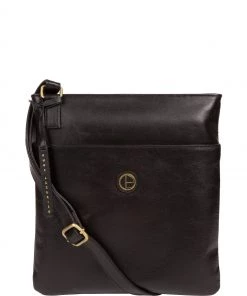 Pure Luxuries shop 36 Pure Luxuries London Foxton Leather Cross-Body Bag Vintage Red