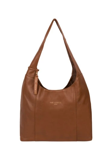 Pure Luxuries London Nina Leather Shoulder Bag Dark Tan 10 Pure Luxuries London Nina Leather Shoulder Bag Dark Tan - Image 8