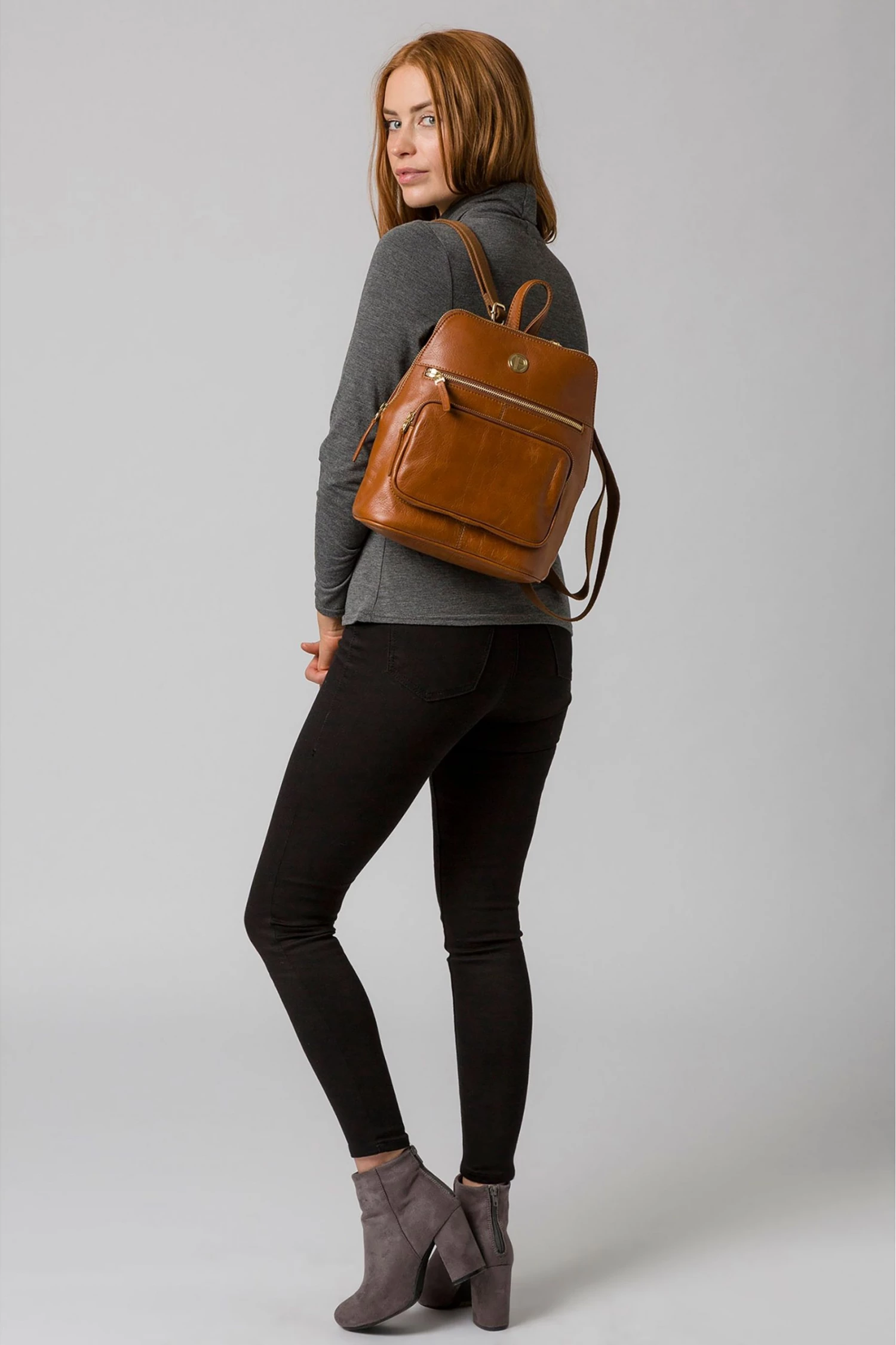 Pure Luxuries London Verbena Leather Backpack Dark Brown 7 Pure Luxuries London Verbena Leather Backpack Dark Brown - Image 5