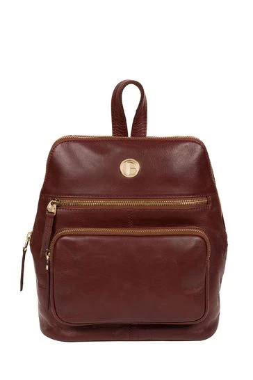 Pure Luxuries London Verbena Leather Backpack Dark Brown 10 Pure Luxuries London Verbena Leather Backpack Dark Brown - Image 8
