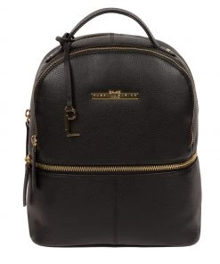 Pure Luxuries London Hayes Leather Backpack Grey