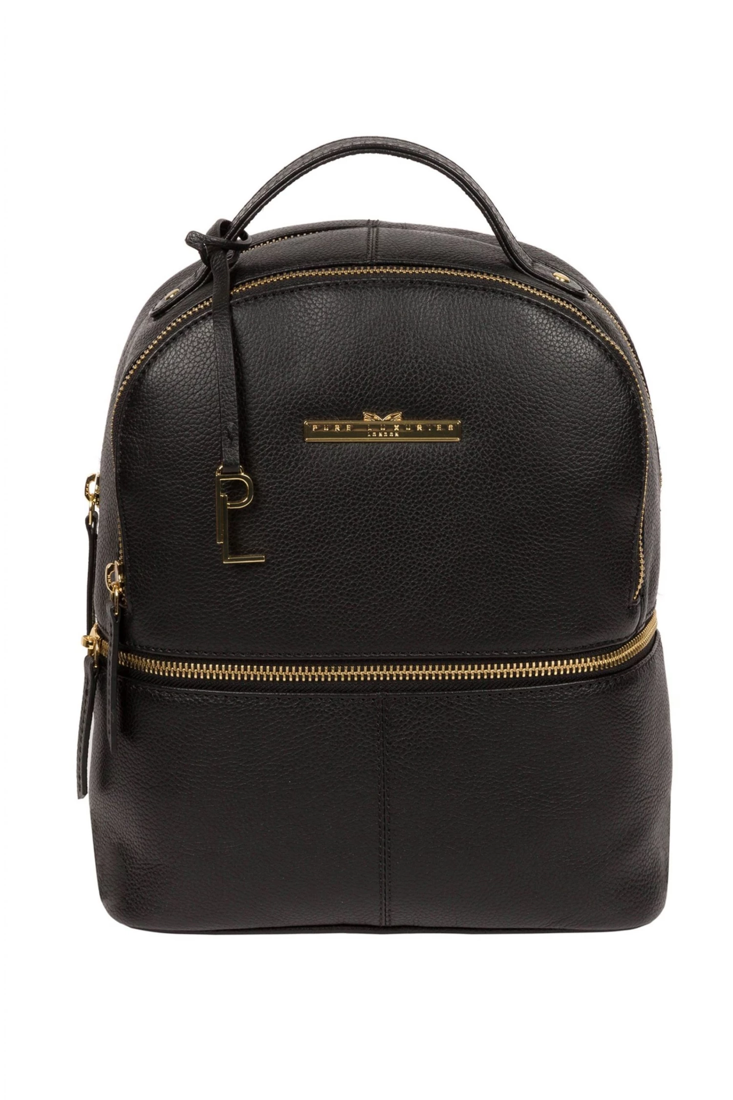 Pure Luxuries London Hayes Leather Backpack Grey 3 Pure Luxuries London Hayes Leather Backpack Grey