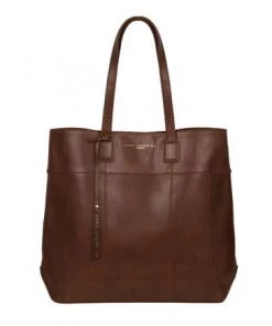 Pure Luxuries London Pembury Vegetable Tanned Leather Shopper Bag Ombre Chestnut -Pure Luxuries shop unnamed file 303