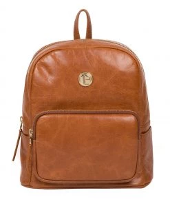 Pure Luxuries London Cora Leather Backpack Dark Brown