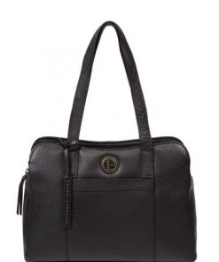 Pure Luxuries London Henna Leather Handbag Black -Pure Luxuries shop unnamed file 324