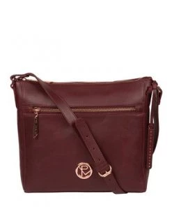 Pure Luxuries London Byrne Leather Cross-Body Bag Cherry -Pure Luxuries shop unnamed file 371