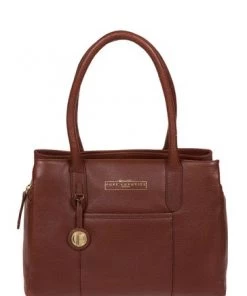 Pure Luxuries London Chatham Leather Handbag Dark Tan Brown -Pure Luxuries shop unnamed file 435