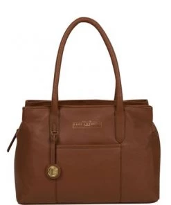 Pure Luxuries London Chatham Leather Handbag Dark Tan Brown -Pure Luxuries shop unnamed file 438