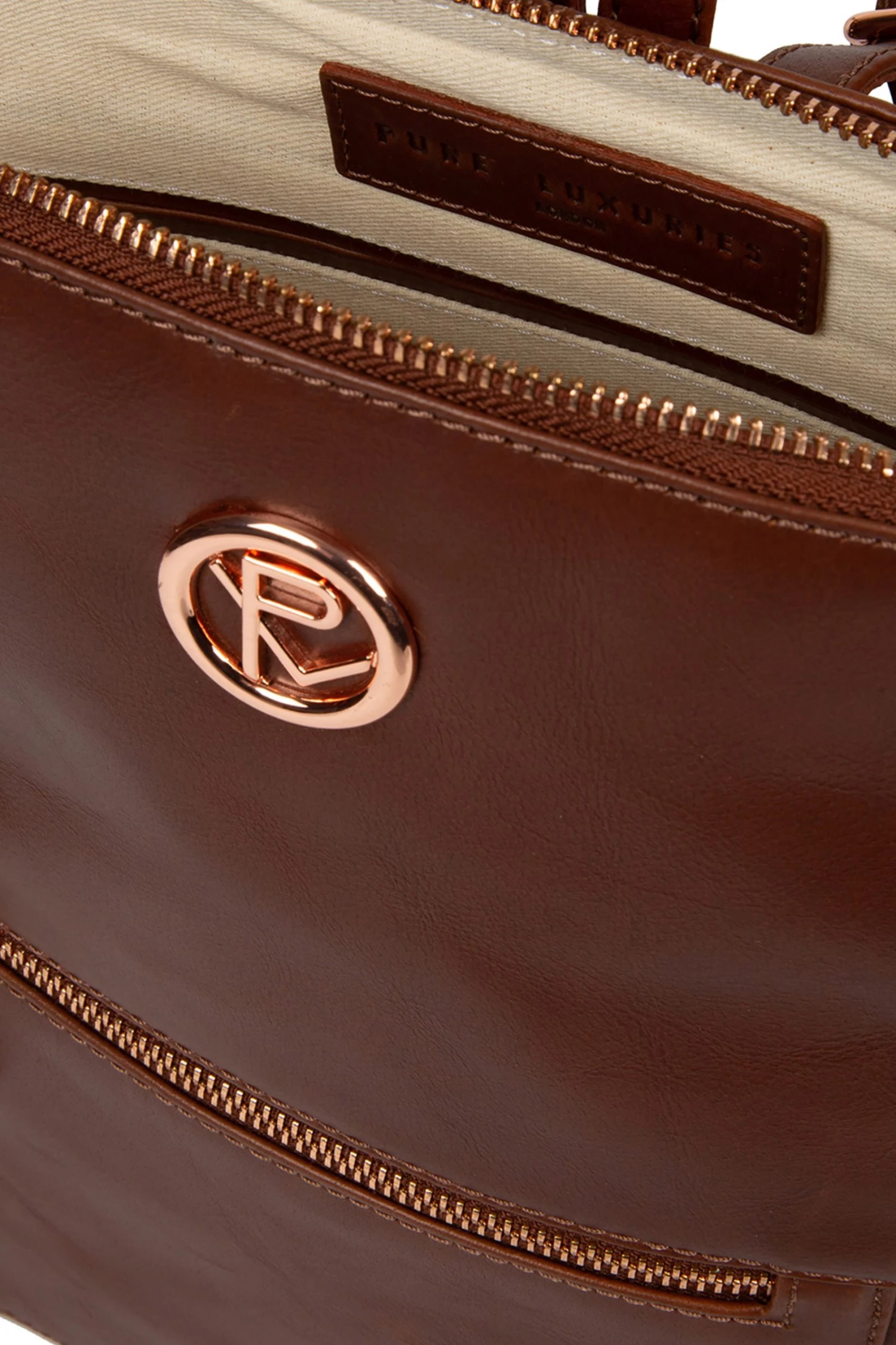 Pure Luxuries London Rubens Leather Backpack Grey 5 Pure Luxuries London Rubens Leather Backpack Grey - Image 3