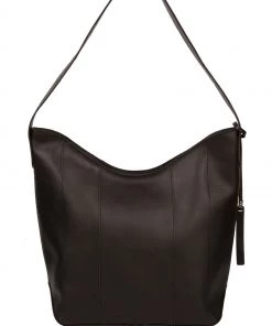 Pure Luxuries London Winchester Black Leather Shoulder Bag