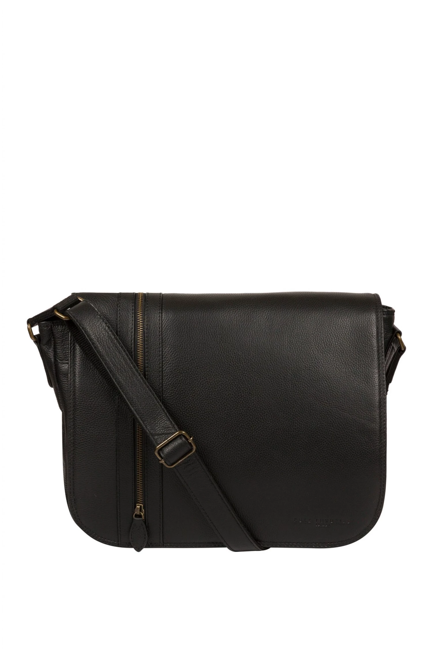 Pure Luxuries London Jefferson Leather Messenger Bag Brown 3 Pure Luxuries London Jefferson Leather Messenger Bag Brown