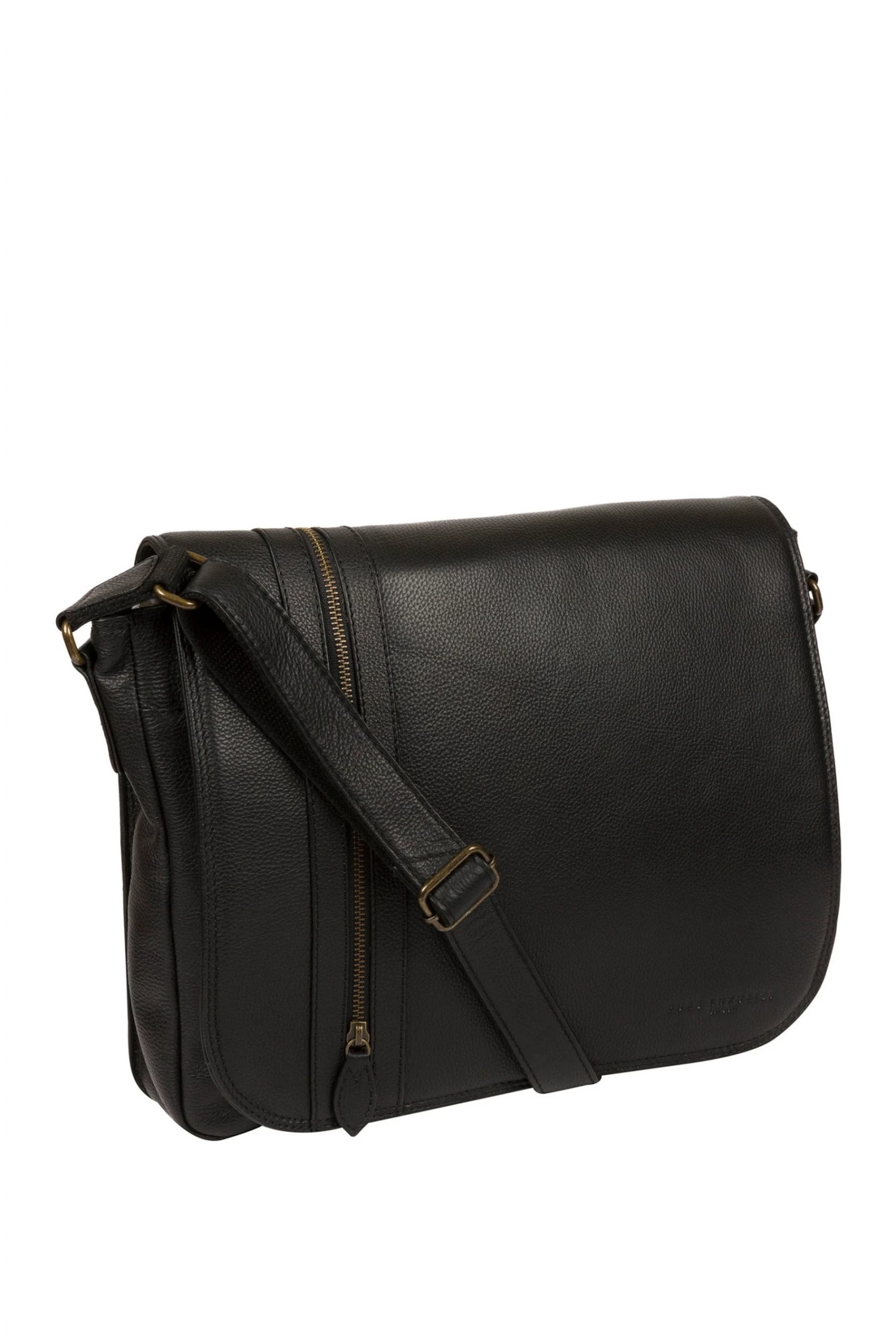 Pure Luxuries London Jefferson Leather Messenger Bag Brown 4 Pure Luxuries London Jefferson Leather Messenger Bag Brown - Image 2