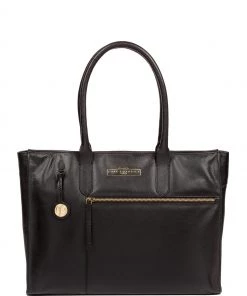 Pure Luxuries London Buckingham Leather Tote Bag Black