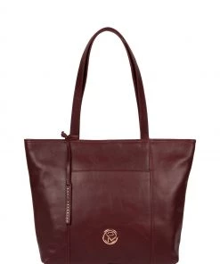 Pure Luxuries London Pimm Leather Tote Bag Grey