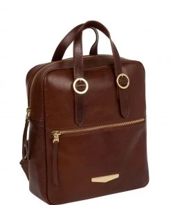 Pure Luxuries London Delfina Vegetable-Tanned Leather Backpack Italian Tan Brown -Pure Luxuries shop unnamed file 680 scaled