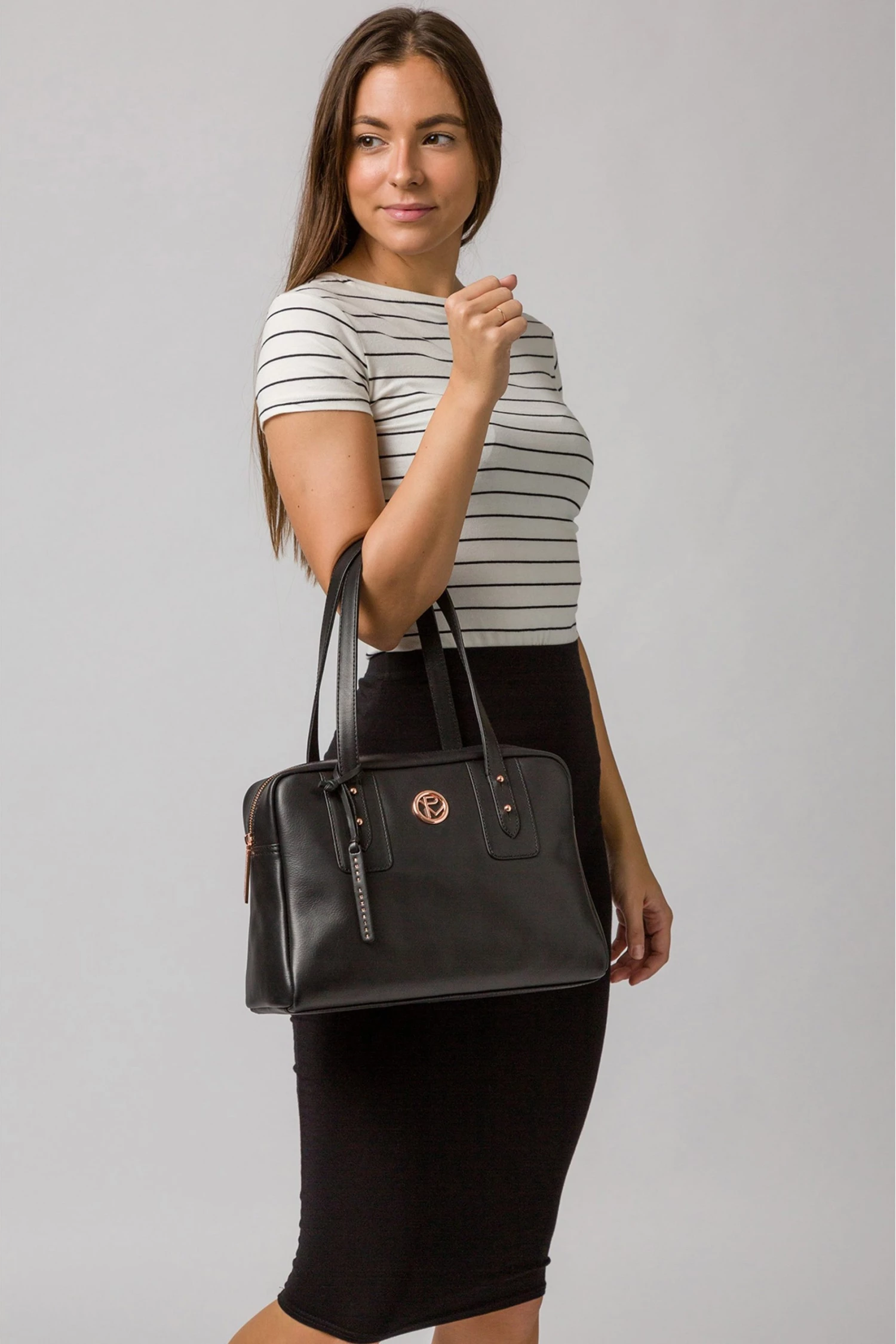 Pure Luxuries London Madox Leather Handbag Grey 8 Pure Luxuries London Madox Leather Handbag Grey - Image 6