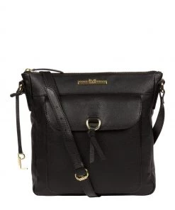 Pure Luxuries London Holbroke Leather Shoulder Bag Grey