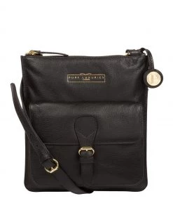 Pure Luxuries London Kenley Leather Cross-Body Bag Chestnut