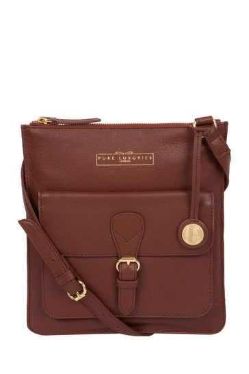Pure Luxuries London Kenley Leather Cross-Body Bag Chestnut 9 Pure Luxuries London Kenley Leather Cross-Body Bag Chestnut - Image 7
