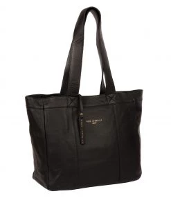 Pure Luxuries London Harlesden Leather Tote Bag Chocolate Brown