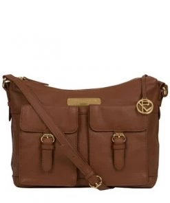 Pure Luxuries London Jenna Leather Shoulder Bag Brown -Pure Luxuries shop unnamed file 781