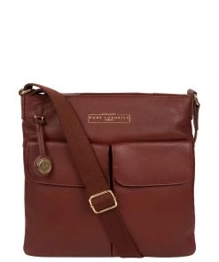 Pure Luxuries London Soames Leather Cross Body Bag Black