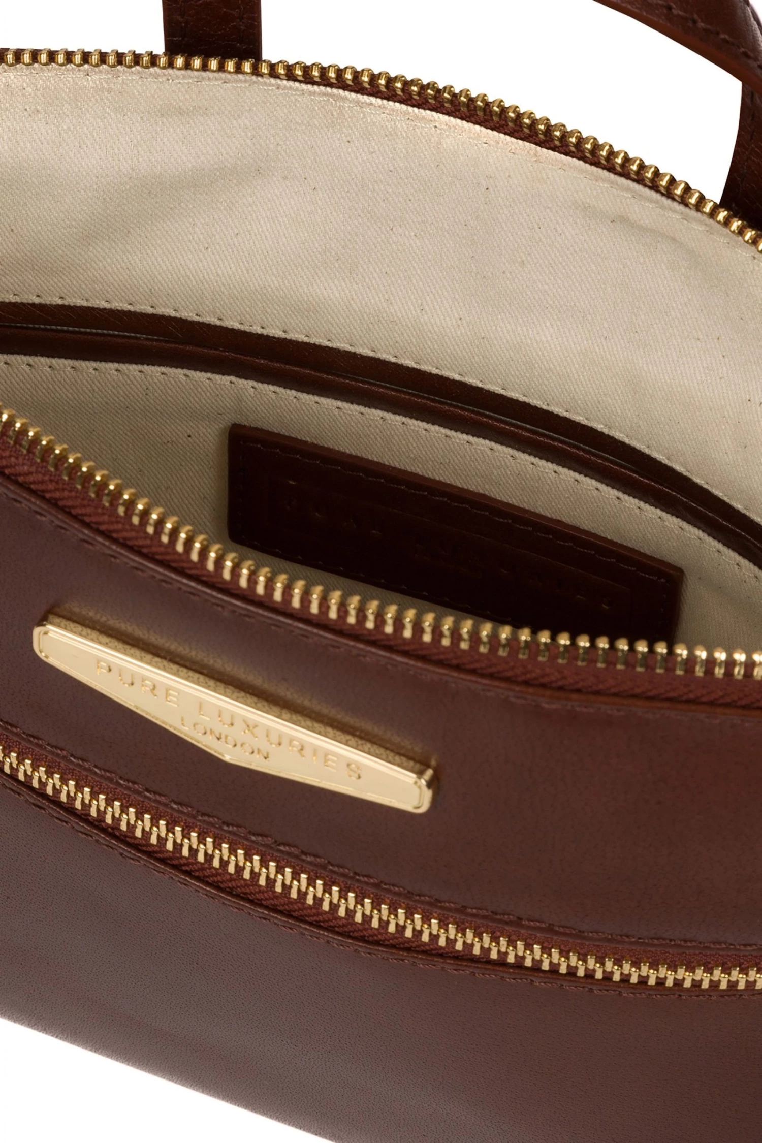 Pure Luxuries London Lauretta Vegetable-Tanned Leather Cross-Body Bag Italian Tan Brown 6 Pure Luxuries London Lauretta Vegetable-Tanned Leather Cross-Body Bag Italian Tan Brown - Image 4