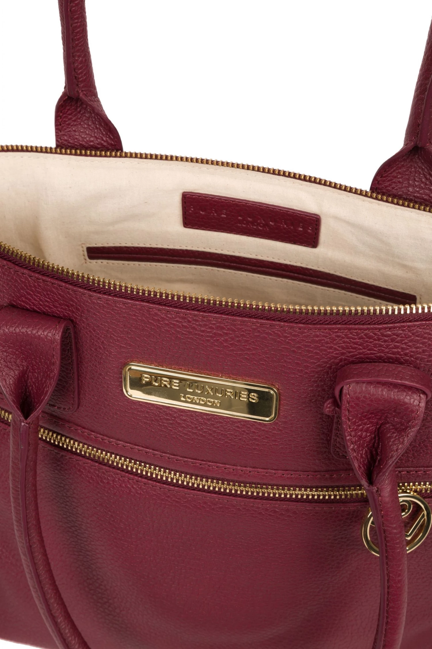 Pure Luxuries London Faye Leather Tote Bag Navy 6 Pure Luxuries London Faye Leather Tote Bag Navy - Image 4