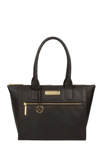 Pure Luxuries London Faye Leather Tote Bag Navy 10 Pure Luxuries London Faye Leather Tote Bag Navy - Image 8