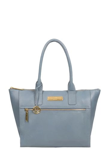 Pure Luxuries London Faye Leather Tote Bag Navy 14 Pure Luxuries London Faye Leather Tote Bag Navy - Image 12