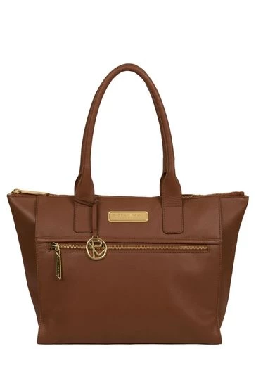 Pure Luxuries London Faye Leather Tote Bag Navy 15 Pure Luxuries London Faye Leather Tote Bag Navy - Image 13