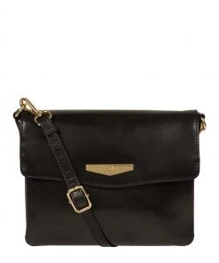 Pure Luxuries London Valeria Vegetable-Tanned Leather Cross-Body Clutch Bag Italian Tan Brown