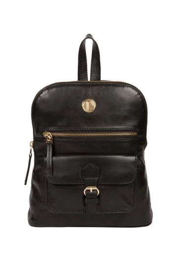Pure Luxuries London Zinnia Leather Backpack Jet Black 9 Pure Luxuries London Zinnia Leather Backpack Jet Black - Image 7
