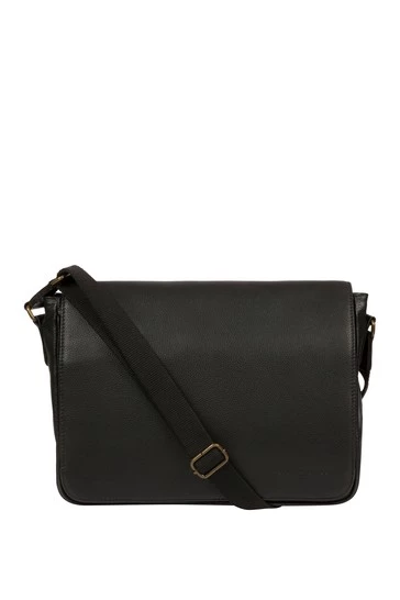 Pure Luxuries London Sanderson Leather Messenger Bag Brown 9 Pure Luxuries London Sanderson Leather Messenger Bag Brown - Image 7