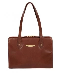 Pure Luxuries London Britt Vegetable Tanned Leather Handbag Italian Tan -Pure Luxuries shop unnamed file 893