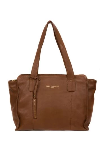 Pure Luxuries London Homerton Leather Handbag Chocolate Brown 10 Pure Luxuries London Homerton Leather Handbag Chocolate Brown - Image 8