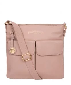 Pure Luxuries London Soames Leather Cross-Body Bag Blue