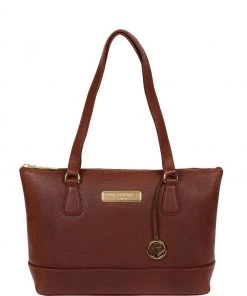 Pure Luxuries London Keira Leather Handbag Pomegranate