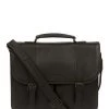 Pure Luxuries London Baxter Leather Work Bag Brown