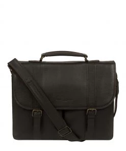 Pure Luxuries London Baxter Leather Work Bag Brown