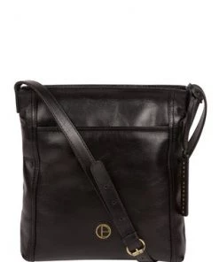 Pure Luxuries London Plumpton Leather Cross-Body Bag Vintage Black -Pure Luxuries shop unnamed file 969