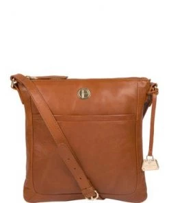 Pure Luxuries London Chestnut Brown Lotus Leather Cross-Body Bag -Pure Luxuries shop unnamed file 980