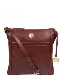 Pure Luxuries London Chestnut Brown Lotus Leather Cross-Body Bag -Pure Luxuries shop unnamed file 981